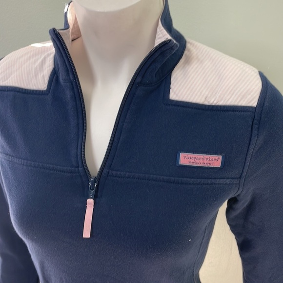 VINEYARD VINES navy blue quarterzip pullover - Picture 2 of 6